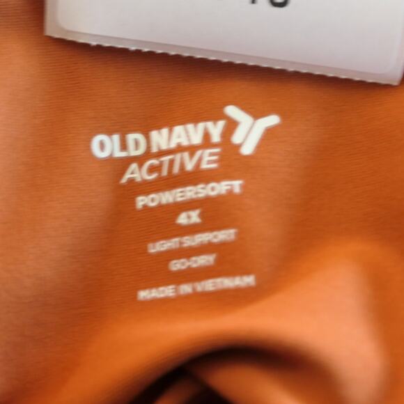 Old Navy Cropped Top Tank Women Plus Size 4X Burnt Orange Built in Bra Hike Golf - Picture 9 of 10